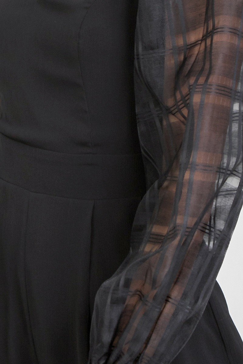 Black V-Neckline Solid Romper