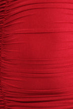 Red Plus Size Solid Bodycon Mini Dress
