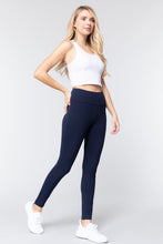 Navy Women's Waist Band Long Ponte Pants