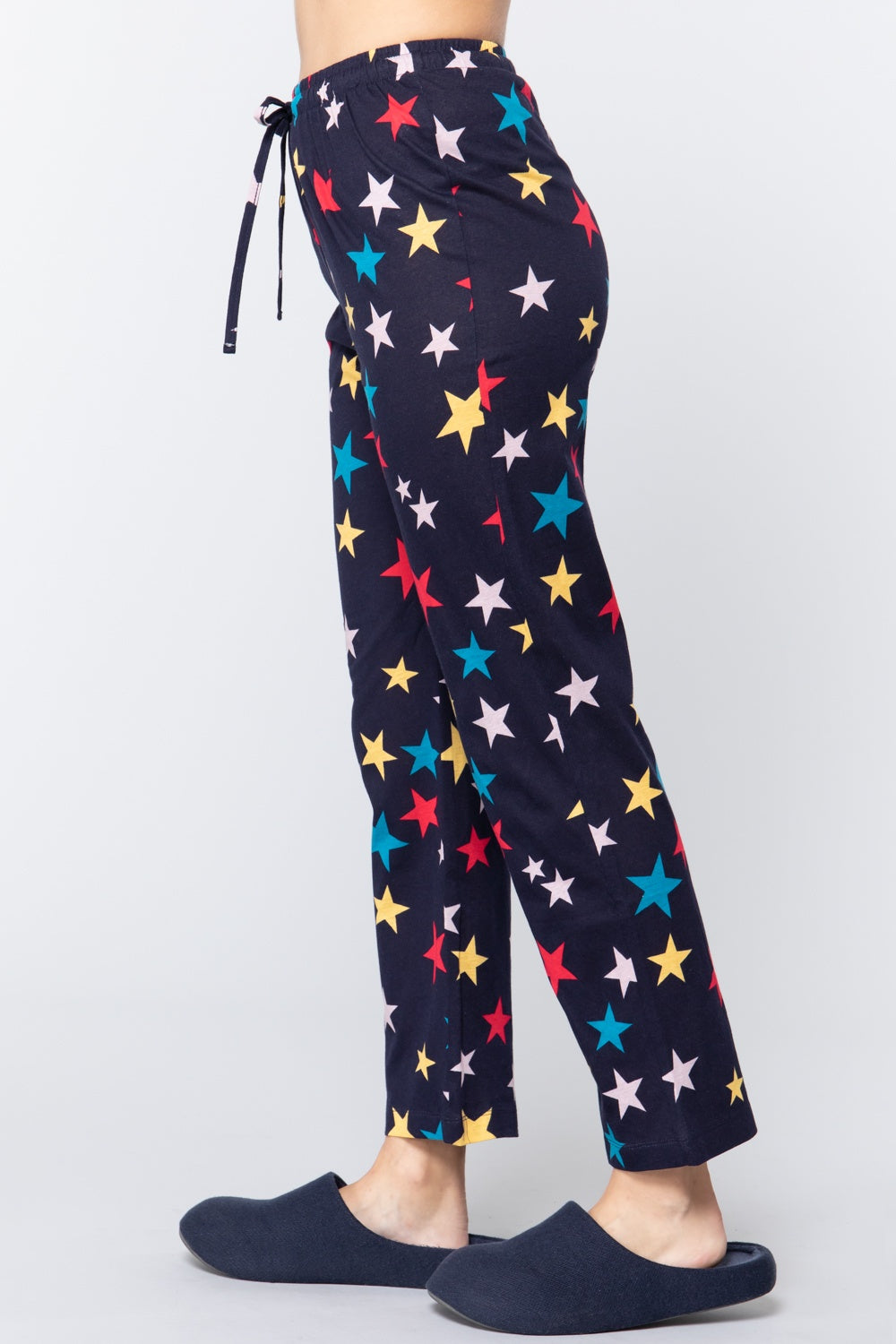 Navy Star Print 100% Cotton Women's Pajama
