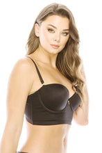 Black Women's Push Up Bra with Underwire Cups