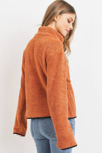 Terracotta Long Sleeve Half Zipper Pullover Loopie Terry
