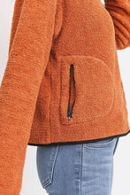 Terracotta Long Sleeve Half Zipper Pullover Loopie Terry