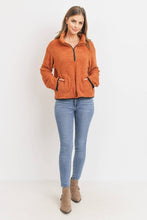 Terracotta Long Sleeve Half Zipper Pullover Loopie Terry