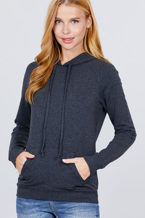 Charcoal French Terry Pullover Women's Hoodie
