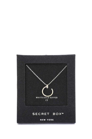 Two Tone Secret Box Nail Charm Necklace