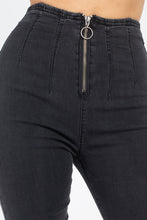 Dark Grey High Waist Denim Jeans