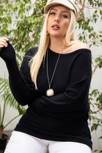 Black Round Neck Long Sleeve Solid Sweater
