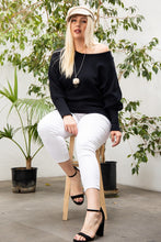 Black Round Neck Long Sleeve Solid Sweater