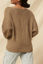 Khaki Ribbed Knit Sweater