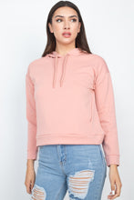 Mauve Self-tie Drawstrings Knit Women's Sweater