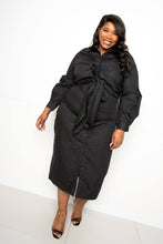 Black Poplin Tie Bow Shirt Dress