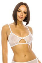 White Adjustable Strap Lace Triangle Women's Bralette