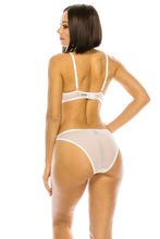 White Adjustable Strap Lace Triangle Women's Bralette