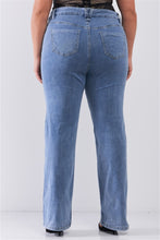 Blue Denim Low Rise Basic Plus Size Jeans
