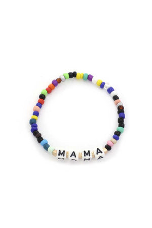 "Mama" Quote Beaded Stretch Bracelet