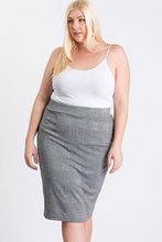 Black & Grey Glen Plaid Skirt