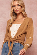 Pale Yellow Textured Knit Cardigan Sweater