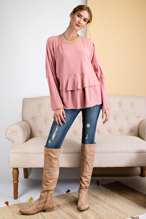 Pink Lace Detailing Tunic