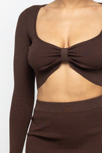 Chocolate High Slit Women's Skirt Set