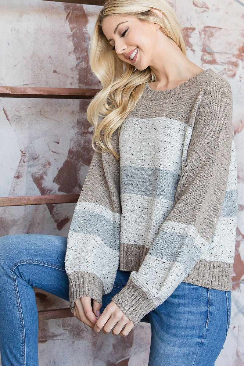 Taupe Cute Knit Sweater