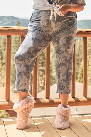 Navy Plus Tie-dye High-waisted Women's Sweatpants